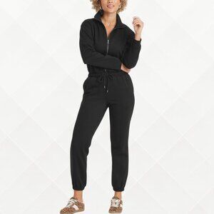 Universal Thread Leisure Studio Long-Sleeve Fleece Jumpsuit • Black • M • NWT